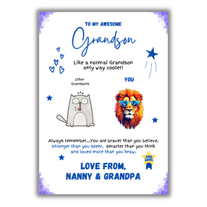 For Your Awesome Grandkids - Unique A4 Personalised Print