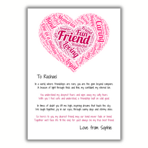 The True Best Friend Print - Personalised A4