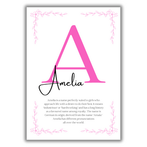 The Meaning Of Any Name - Personalised A4 Print