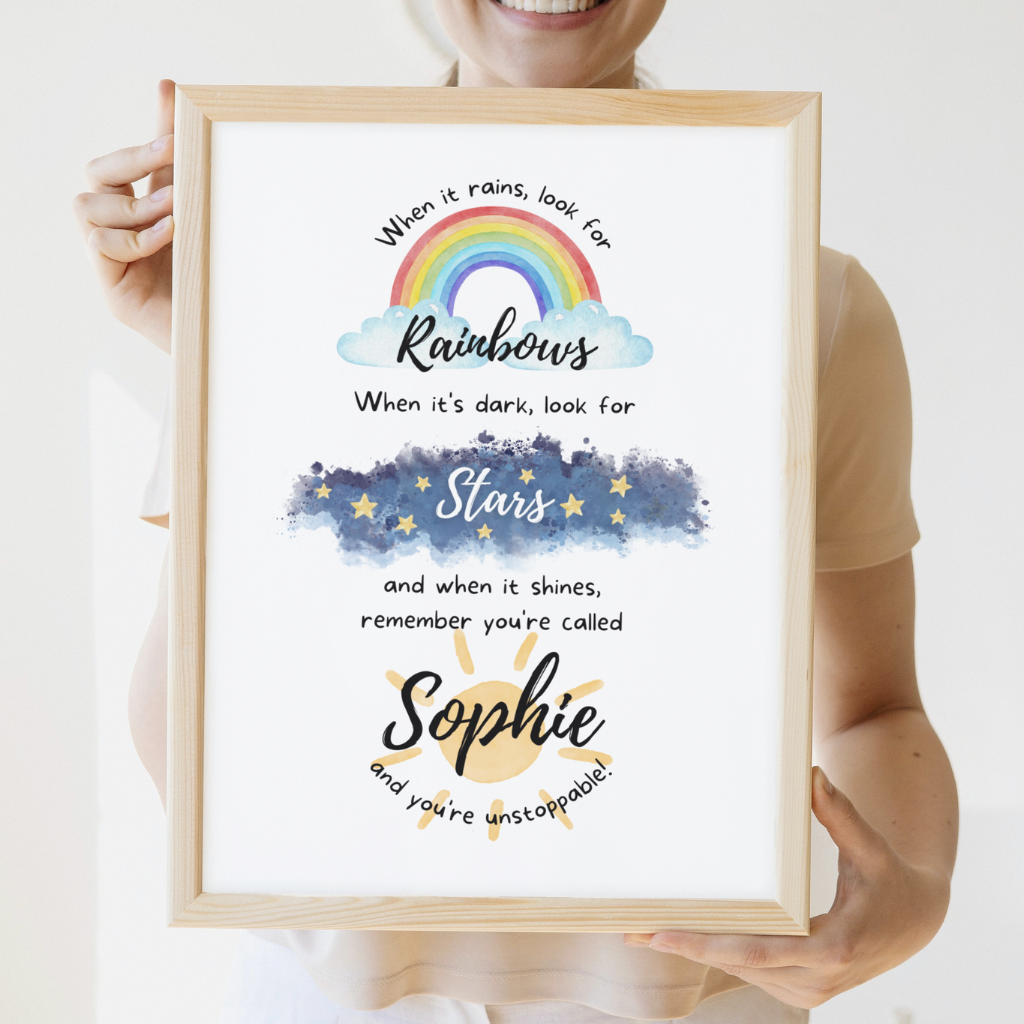 Sunshine, Stars & Rainbows - Awesome Print For Kids