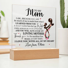 Load image into Gallery viewer, Personalized Gift For Mom - The &#39;Because You Are&#39; Mothers Plaque