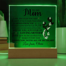 Load image into Gallery viewer, Personalized Gift For Mom - The &#39;Because You Are&#39; Mothers Plaque