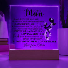 Afbeelding in Gallery-weergave laden, Personalized Gift For Mom - The &#39;Because You Are&#39; Mothers Plaque