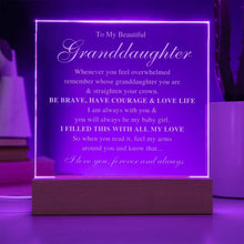 Load image into Gallery viewer, To My Granddaughter - Straighten Your Crown - USA Acrylic Plaque