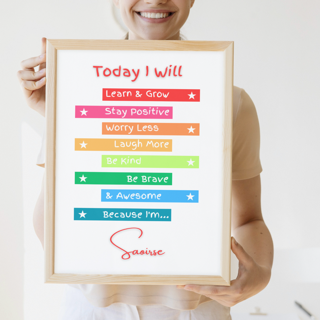 Today I Will - Powerful Quotes Print