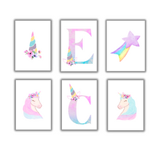 Cargar imagen en el visor de la galería, The Unicorn Set - Printable Art with Initals