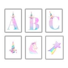 Afbeelding in Gallery-weergave laden, The Unicorn Set - Printable Art with Initals