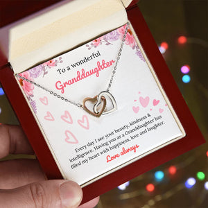 Granddaughters Heart To Heart Necklace & Message Card